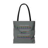 BLACK QUEER RAINBOW TOTE BAG