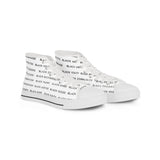 BLACK MAGIC - BLACK LETTERS HI-TOP WHITE SNEAKERS SOLE