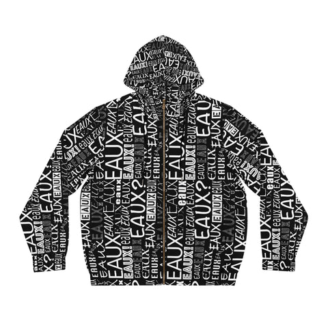 EAUX WHITE AOP ZIP HOODIE