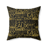 EAUX - GOLD THROW PILLOW