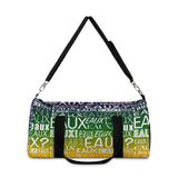 EAUX- WHITE ON MARDI GRAS DUFFEL BAG