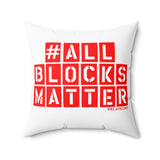 ALLBLOCKSMATTER_Red THROW PILLOW