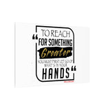 REACH FOR SOMETHING BLACK GOLD CANVAS ART