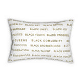 BLACK MAGIC - GOLD LETTERS LUMBAR PILLOW