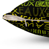 EAUX- MARDI GRAS THROW PILLOW