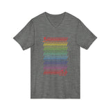 BIIIIIITCH RAINBOW UNISEX  V-NECK T-SHIRTS