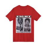 FIGHT - WHITE UNISEX V-NECK T-SHIRT