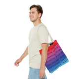 BLACK MAGIC RAINBOW BLACK  TOTE BAG