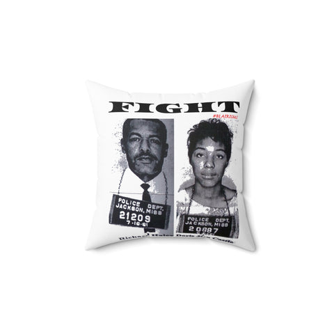 FIGHT - WHITE THROW PILLOW