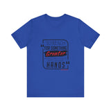 REACH FOR SOMETHING - BLACK RED UNISEX SHORT SLEEVE T-SHIRT