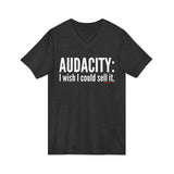 Audacity_white UNISEX V-NECK T-SHIRT