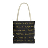 BLACK MAGIC - BLACK GOLD TOTE BAG