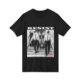 RESIST-WHITE UNISEX V-NECK T-SHIRT
