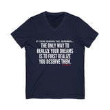 REALIZE YOUR DREAMS UNISEX V-NECK T-SHIRT