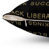 BLACK MAGIC - BLACK GOLD THROW PILLOW