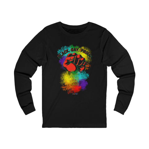 BLACK GAY PROUD FIST UNISEX LONG SLEEVE