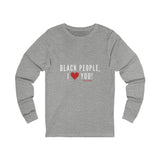 BLACKITY BLACK - WHITE UNISEX LONG SLEEVE T-SHIRT