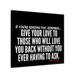 GIVE YOUR LOVE CANVAS ART