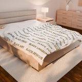 BLACK MAGIC - GOLD LETTERS PLUSH BLANKET