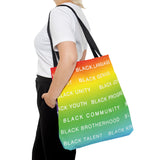BLACK MAGIC RAINBOW WHITE  TOTE BAG