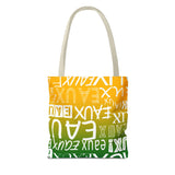EAUX- WHITE ON MARDI GRAS TOTE BAG