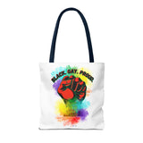 BLACK GAY PROUD FIST TOTE BAG