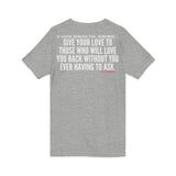 GIVE YOUR LOVE UNISEX V-NECK T-SHIRTS