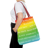 BLACK MAGIC RAINBOW WHITE  TOTE BAG