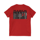 MARCH - BLACK UNISEX V-NECK T-SHIRT
