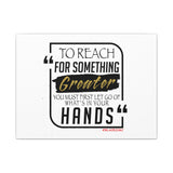 REACH FOR SOMETHING BLACK GOLD CANVAS ART