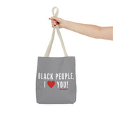 BLACKITY BLACK - WHITE TOTE BAG