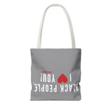 BLACK PEOPLE I LOVE YOU - WHITE TOTE BAG