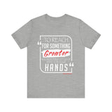REACH FOR SOMETHING - WHITE RED UNISEX SHORT SLEEVE T-SHIRT