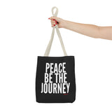 PEACE BE THE JOURNEY WHITE TOTE BAG