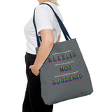 BLACK QUEER RAINBOW TOTE BAG