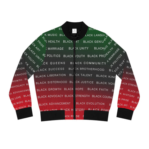 BLACK MAGIC - RBG AOP WOMEN'S BOMBER JACKET