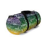 EAUX- WHITE ON MARDI GRAS DUFFEL BAG