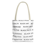 BLACK MAGIC - BLACK LETTERS TOTE BAG