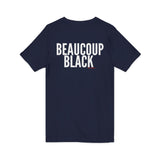 BEAUCOUP BLACK - WHITE UNISEX V-NECK T-SHIRT