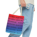 BLACK MAGIC RAINBOW BLACK  TOTE BAG