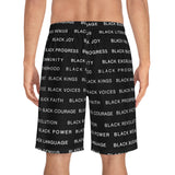 BLACK MAGIC - WHITE LETTERS BOARD SHORTS