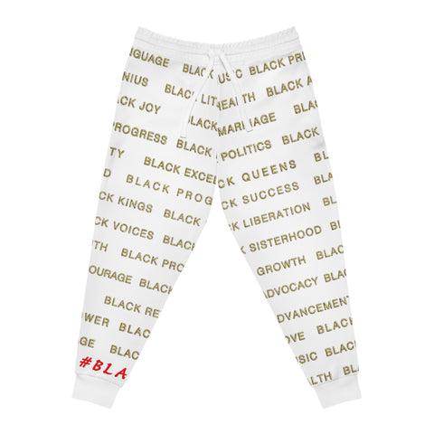 BLACK MAGIC - GOLD LETTERS ATHLETIC JOGGERS