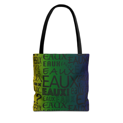 EAUX - BLACK ON MARDI GRAS TOTE BAG