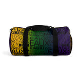EAUX - BLACK ON MARDI GRAS DUFFEL BAG