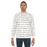 BLACK MAGIC - BLACK LETTERS AOP UNISEX SWEATSHIRT