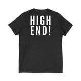 HIGH END WHITE UNISEX V-NECK T-SHIRTS