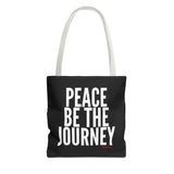 PEACE BE THE JOURNEY WHITE TOTE BAG