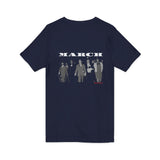 MARCH - WHITE UNISEX V-NECK T-SHIRT