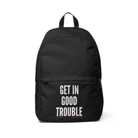 GET IN GOOD TROUBLE - WHITE BOOK BAG