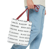 BLACK MAGIC - BLACK LETTERS TOTE BAG